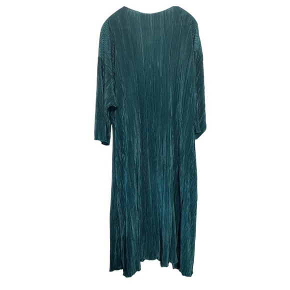 LuLaRoe Emerald Green Ribbed Seashell Duster – Size M - Picture 4 of 4